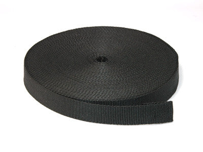 Webbing Strap Nylon, Polypropylene -10m Wide Black 10, 20, 38, 50, 75mm